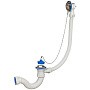 Сифон для ванн колено ORIO A-4008 (S-тип) 1 1/2 выпуск нж D70, с переливом