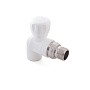 Кран шаровой для радиатора ПП 20-1/2'' PN 25 угловой с американкой белый РТП 10585 купить в Казани | "Проконсим"