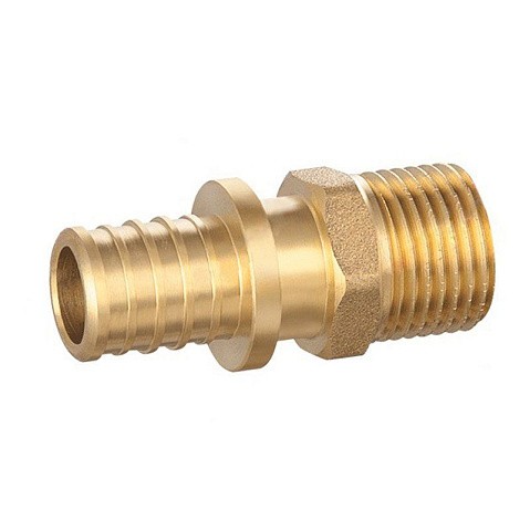Муфта латунная для PEX DN 16 с наружной резьбой 1/2'' под надвижную гильзу PLP купить в Казани | "Проконсим"