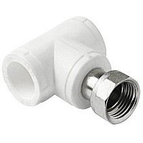 Тройники ПП DN 20-32 PN 25 комбинированные с накидной гайкой белые Pro Aqua купить в Казани | "Проконсим"