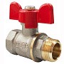 Кран латунный шаровой Valfex Optima.218.NLB1 11Б27фт1М DN 20 PN 25 никелированный муфта-штуцер бабочка купить в Казани | "Проконсим"