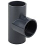 Тройник НПВХ 90гр. DN 63-63 PN 16 напорный клеевой черный Aquaviva TEE0630