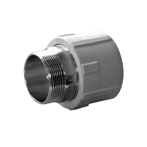 Муфта комбинированная ПП 40-1 1/4'' PN 25 под ключ с наружной резьбой серая купить в Казани | "Проконсим"