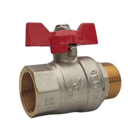 Краны латунные шаровые DN 20-25 PN 40 комбинированные бабочка муфта-штуцер SGL купить в Казани | "Проконсим"