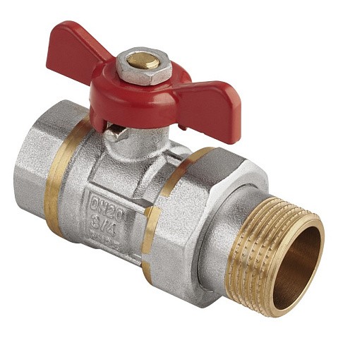 Краны латунные шаровые DN 15-50 PN 25 никелированные бабочка муфта-штуцер американка MVI AquaHit BV.320.04 купить в Казани | "Проконсим" Краны латунные шаровые DN 15-50 PN 25 никелированные бабочка муфта-штуцер американка MVI AquaHit BV.320.04 купить в Казани | "Проконсим"