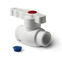 Краны шаровые ПП DN 20-40 PN 25 стандартный проход белые Pro Aqua купить в Казани | "Проконсим"