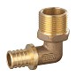 Угольник латунный для PEX DN 16 с наружной резьбой 1/2'' под надвижную гильзу PLP купить в Казани | "Проконсим"