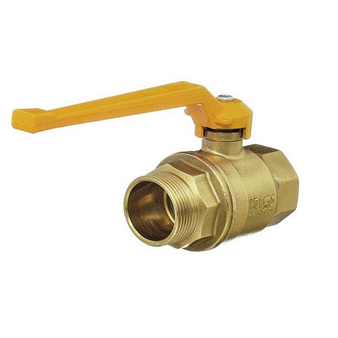 Кран латунный шаровой газовый 11Б27п DN40 PN40 рычаг муфта-штуцер БАЗ Standart купить в Казани | "Проконсим"
