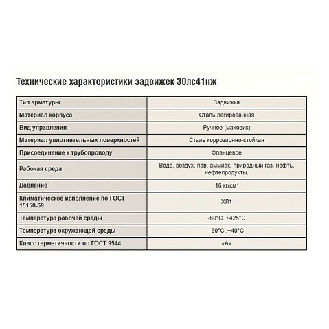 Задвижка стальная 30лс41нж DN 100 PN 16 класс ''А'' исполнение ХЛ1, L=230мм САЗ АВАНГАРД купить в Казани | "Проконсим"