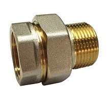 Американки латунные DN 15-50 PN 40 никелированные муфта-штуцер прямые купить в Казани | "Проконсим"