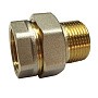 Американки латунные DN 15-50 PN 40 никелированные муфта-штуцер прямые купить в Казани | "Проконсим"