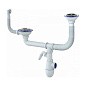 Сифон для двойной мойки Unicorn Y710V, без отвода, 3 1/2'' х40 с отводом для стиральной машины, круглый перелив купить в Казани | "Проконсим"