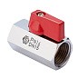 Кран латунный шаровой мини MVI BV.465 DN 15 PN 16 хромированный муфта-муфта бабочка купить в Казани | "Проконсим"