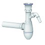 Сифон для умывальника Unicorn А310V, 40х40 прямой отвод, 1 1/2'' х40 чаша из нержавеющей стали с отводом для стиральной машины купить в Казани | "Проконсим"