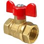 Кран латунный шаровой Valfex.217.LB1 11Б27фт1М DN 15 PN 40 муфта-муфта бабочка купить в Казани | "Проконсим"