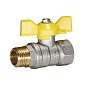 Кран латунный Temper серия 83 DN25 PN40 никелированный газовый бабочка м-шт ГОСТ Р 59553 купить в Казани | "Проконсим"