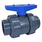 Кран шаровый клеевой НПВХ DN 75 PN 16 уплотнение EPDM/TPV черный Aquaviva AQVBVD75 купить в Казани | "Проконсим"
