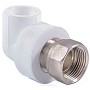 Угольник комбинированный ПП 25-3/4'' PN 25 с накидной гайкой белый РТП 14267 купить в Казани | "Проконсим"