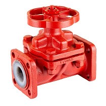 Клапаны запорные 15ч75п2 DN 15-32 PN 10  футерованный фторопластом до 110гр. купить в Казани | "Проконсим"