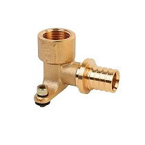 Угольник латунный для PEX труб 16-1/2'' под надвижную гильзу с внутренней резьбой MVI SF.633.0404 купить в Казани | "Проконсим"