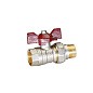 Кран латунный шаровой Temper 88.В-А.1.Б DN 25 PN 40 американка никелированный бабочка купить в Казани | "Проконсим"