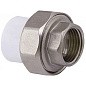 Муфта комбинированная ПП 32-1/2'' PN 25 разъёмная с внутренней резьбой белая PlasticPro купить в Казани | "Проконсим"