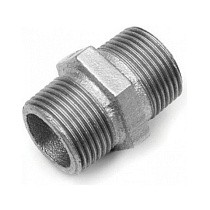  Ниппель чугунный DN 15-50 PN 16 оцинкованный штуцер-штуцер Ду   Дн 50 2" Ру  соед. (215100060) со склада Проконсим в Казани
