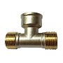 Тройники латунные никелированные DN 15-20 PN 40 штуцер-муфта -штуцер купить в Казани | "Проконсим"