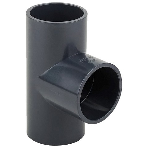 Тройник НПВХ 90гр. DN 200-200 PN 16 напорный клеевой черный Aquaviva TEE2000 купить в Казани | "Проконсим"
