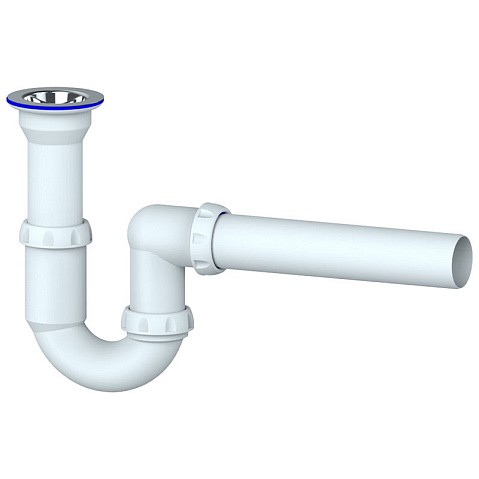 Сифон для умывальника Unicorn Y110, 40х40 прямой отвод, 1 1/2'' х40 чаша из нержавеющей стали купить в Казани | "Проконсим"