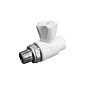Кран шаровой для радиатора ПП 20-1/2'' PN 25 прямой с американкой белый VALFEX  купить в Казани | "Проконсим"
