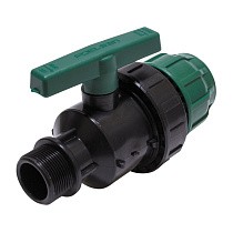 Кран шаровый ПЭ PN 10 компрессионные комбинированный обжимное-щтуцер купить в Казани | "Проконсим"