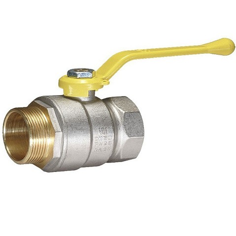 Кран латунный Temper серия 83 DN50 PN25 никелированный газовый рычаг м-шт ГОСТ Р 59553 купить в Казани | "Проконсим"