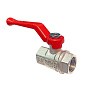 Кран латунный шаровой Valfex Premium.214.NR1.034 усиленный Н 11Б27фт1М DN 20 PN 40 никелированный рычаг муфта-муфта