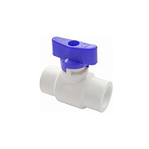 Краны шаровые ПП DN 20-25 PN 25 полупроходные белые с синей ручкой Valfex купить в Казани | "Проконсим"