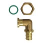 Угольник латунный для PEX DN 20-3/4'' накидная гайка купить в Казани | "Проконсим"