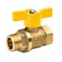 Кран латунный шаровой газовый 11Б27п DN20 PN40 бабочка муфта-штуцер БАЗ Standart купить в Казани | "Проконсим"