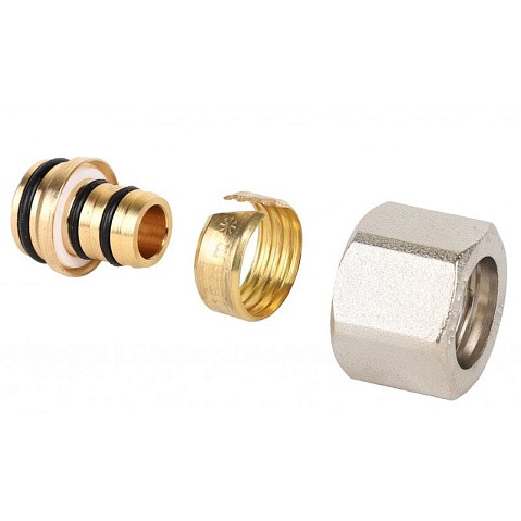 Евроконус латунный для PEX и МП-труб 16х2,0-1/2'' обжимной c накидной гайкой MVI MC.412.04 купить в Казани | "Проконсим"