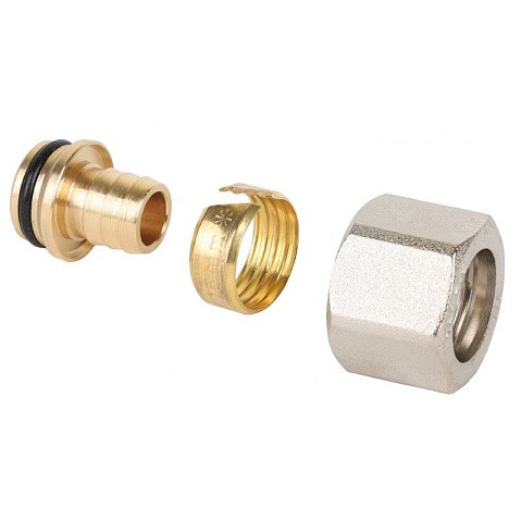 Евроконус латунный для PEX и МП-труб 16х2,0-1/2''обжимной c накидной гайкой MVI MC.410.04 купить в Казани | "Проконсим"