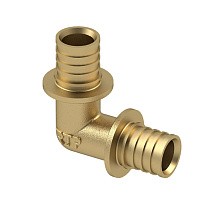 Угольники латунные для PEX-PEX труб DN 16-40 PN 16 под надвижную гильзу РосТурПласт купить в Казани | "Проконсим"