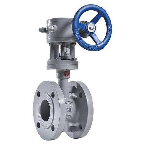 Затвор стальной дисковый DN 250 PN 25 до 425гр. с тройным эксцентриситетом фланцевый с редуктором Арма-Пром ЗПД-САЗ купить в Казани | "Проконсим"