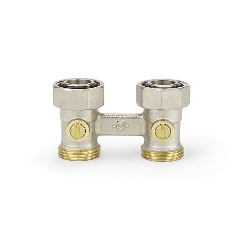 Узелы нижнего подключения VARMEGA VM141 DN20 прямой двухтрубный 3/4''x3/4'' евроконус муфта-штуцер купить в Казани | "Проконсим"
