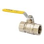 Кран латунный шаровой газовый MVI BV.811 DN 40 PN 25 никелированный полнопроходной муфта-муфта рычаг купить в Казани | "Проконсим"