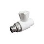 Кран шаровой для радиатора ПП 25-3/4'' PN 25 прямой с американкой белый VALFEX  купить в Казани | "Проконсим"