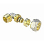 Угольник латунный для PEX труб 16-1/2'' PN 10 обжимной никелированный Valfex VF.352.N  купить в Казани | "Проконсим"