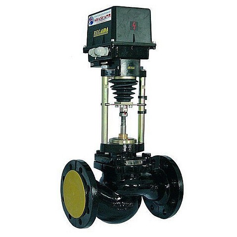Клапан чугунный регулирующий 25ч945п DN 125 PN 16 фланцевый с ST kv320 до 150 градусов Арма-Пром купить в Казани | "Проконсим"