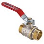 Кран латунный шаровой MVI AquaHit BV.316.04 DN 25 PN 25 рычаг штуцер-штуцер полнопроходной никелированный купить в Казани | "Проконсим"