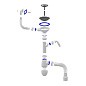 Сифон для мойки Unicorn В435V, 40х50 гибкий отвод, 3 1/2'' х40 с отводом для стиральной машины, прямоугольный перелив купить в Казани | "Проконсим"