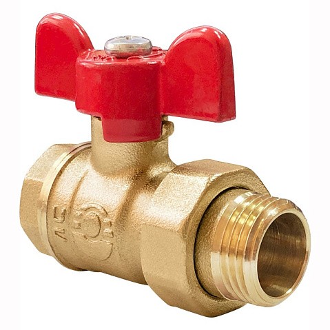 Кран латунный шаровой Valfex Optima.227.L0B1 11Б27фт1М DN 20 PN 25 американка бабочка купить в Казани | "Проконсим"