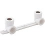 Угольник установочный двойной ПП 25-1/2'' PN 25 с наружной резьбой белый РТП 10704 купить в Казани | "Проконсим"